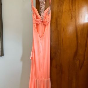 Peach, High-low prom/ formal dress. Size 1. Worn once.